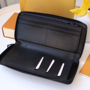 13349350661441078 ZIPPY WALLET 10 BLACK AEROGRAM CALFSKIN