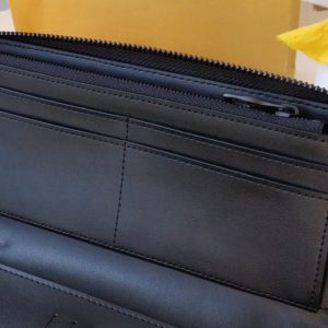 13349350664993612 ZIPPY WALLET 10 BLACK AEROGRAM CALFSKIN