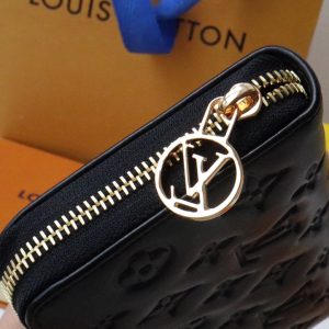 13349352750950874 ZIPPY WALLET 19 BLACK EMBOSSED LAMBSKIN