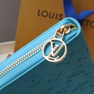 13349352867308144 ZIPPY WALLET 19 CLOUD BLUE EMBOSSED LAMBSKIN