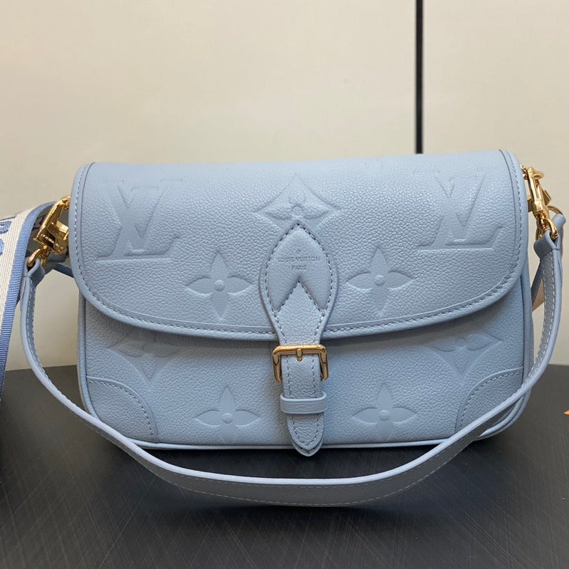 diane 24 light blue monogram empreinte leather