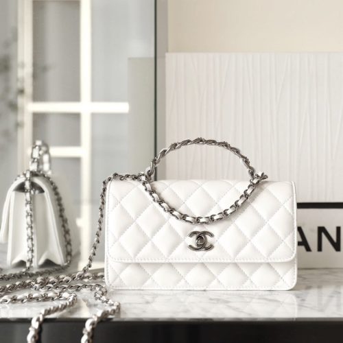 13350824004631082_bbdbc265-1563-49ae-b74f-84be15c23142 CC WOC 18.5 WHITE LAMBSKIN SILVER HARDWARE