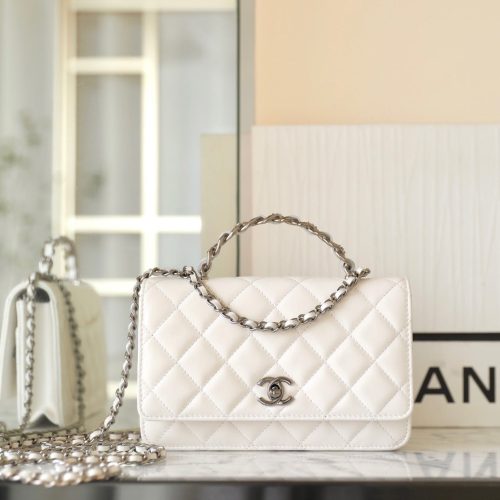 13350828975473271_40f0a862-a16e-426e-b728-720cbfa05f42 CC WOC 19 WHITE LAMBSKIN SILVER HARDWARE