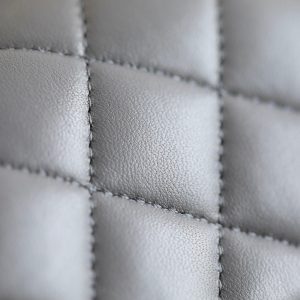 MINI RECTANGLE FLAP BAG TOP HANDLE 20CM GREY LAMBSKIN GOLD HARDWARE