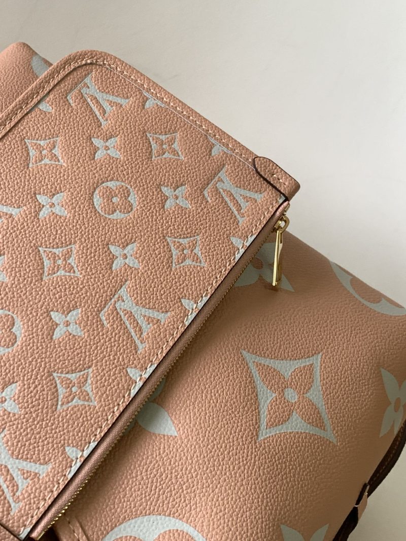 13351073409147887 CARRYALL PM 29 PINK MONOGRAM GRAINED COWHIDE LEATHER