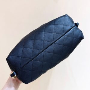 CC 25S Hobo Dual-Use Bag in Black Cowhide