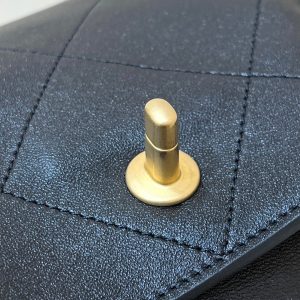 CC 25P Hippie Hobo Bag in Black Lambskin