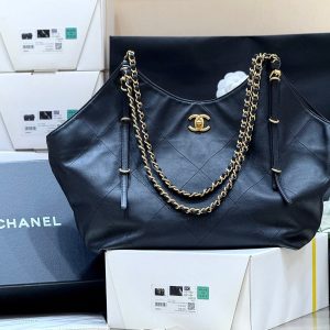 CC 25S Tote Bag in Black Calfskin