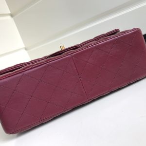CC Classic Jumbo 30cm Burgundy Lambskin Gold Hardware