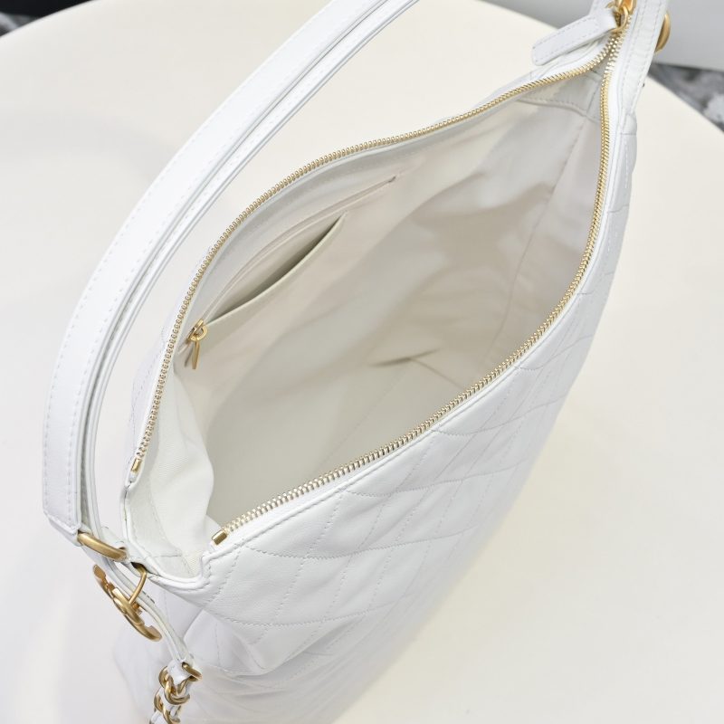 CC 25S Hobo Bag Runway Style Backpack in White Cowhide