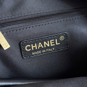 CC 25A Small Tote 36cm Chocolate Brown Suede Black Calfskin