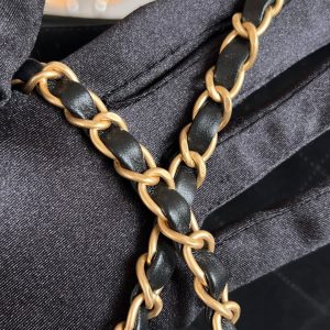 CC 25A Small Tote 36cm Black Suede Black Calfskin