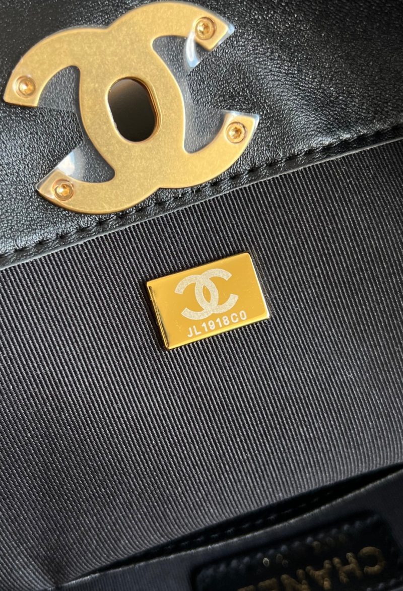 CC 25A Small Tote 36cm Black Suede Black Calfskin