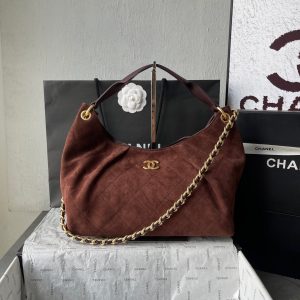 13405405615767644 CC 25A Tote Bag 33cm Dark Brown Suede