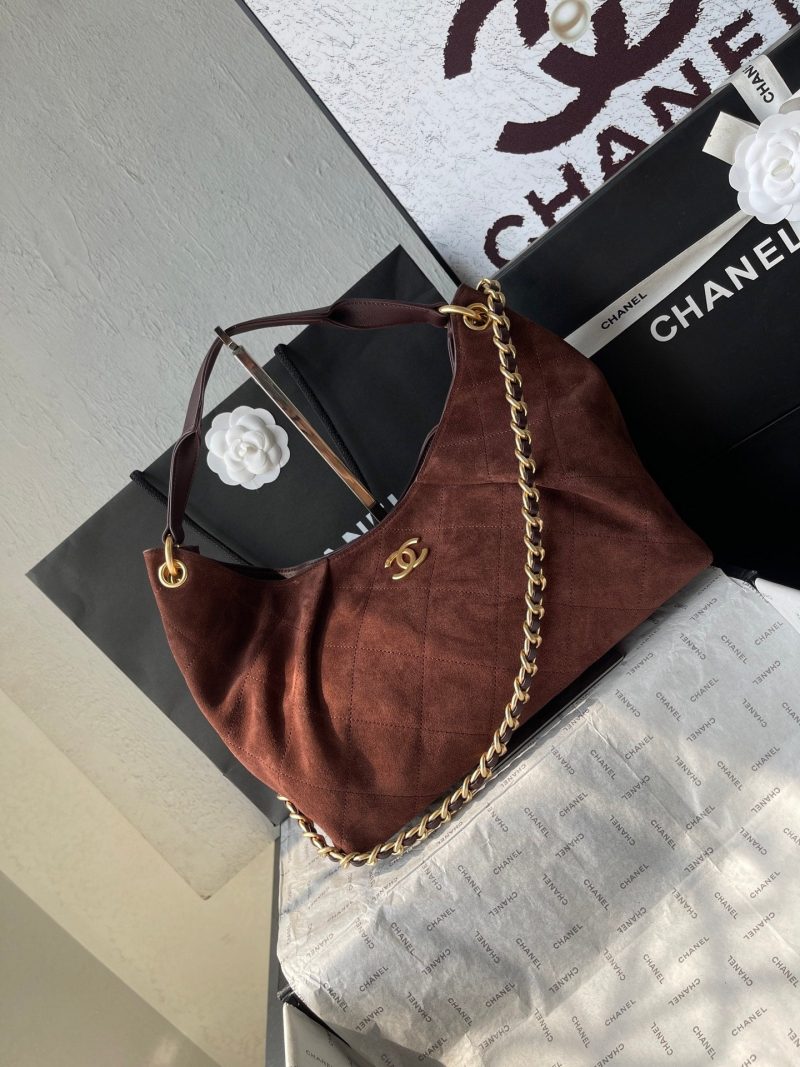 13405405623662138 CC 25A Tote Bag 33cm Dark Brown Suede