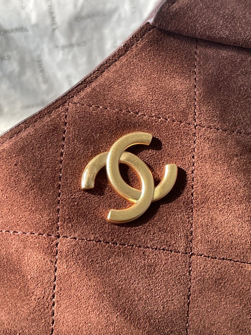 13405405629071385 CC 25A Tote Bag 33cm Dark Brown Suede