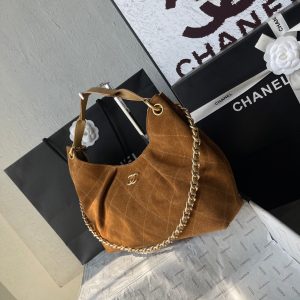 CC 25A Tote Bag 33cm Brown Suede