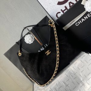 CC 25A Tote Bag 33cm Black Suede