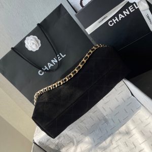 CC 25A Tote Bag 33cm Black Suede