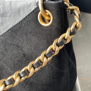 CC 25A Tote Bag 33cm Black Suede