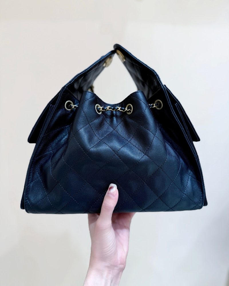 CC 25S Hobo Bag 25cm Black Calfskin