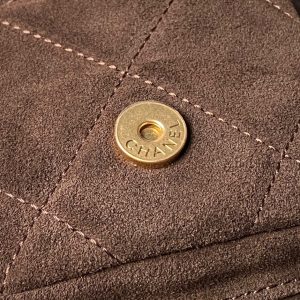 Chanel 25K Bowling 23.5 Brown Bag Suede 275906