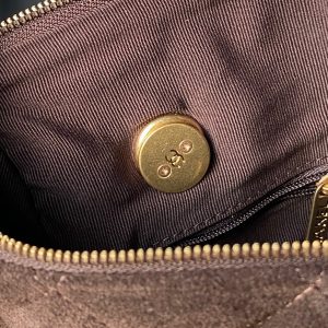 Chanel 25K Bowling 23.5 Brown Bag Suede 275906