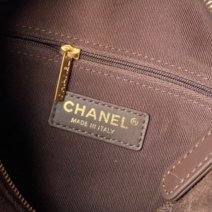 Chanel 25K Bowling 23.5 Brown Bag Suede 275906
