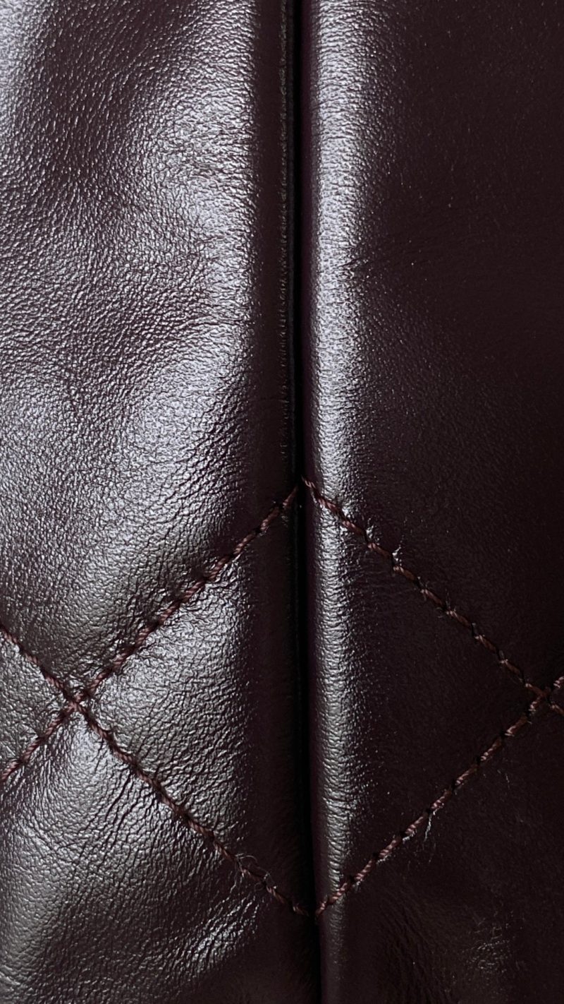 CC 24A Mini Hobo Bag 20cm Molten Dark Chocolate and Burgundy Lambskin SHW