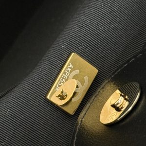 CC 26 Striped Woven Beach Bag 46 Black in Cowhide