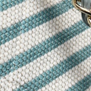 CC 26 Striped Woven Beach Bag 46 Blue in Cowhide