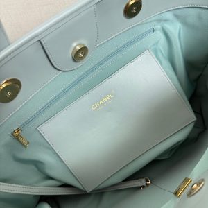 CC 26 Striped Woven Beach Bag 46 Blue in Cowhide