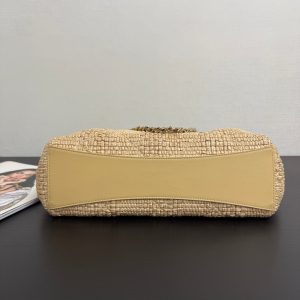 CC 26S Tote Bag in Beige Braided Raffia Gold Hardware (made - to - order)