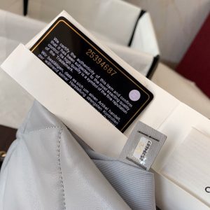 1572367218_1064195901_8 19 FLAP BAG 30 GREY GOATSKIN GOLD HARDWARE