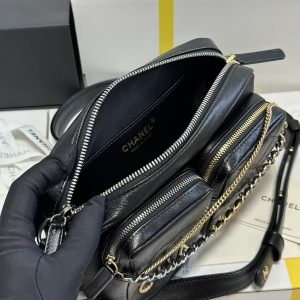 CC 22C Early Spring Crossbody Bags Black Lambskin