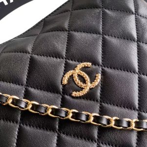 CC 25 Hobo Mini Handle Bag Black Caviar