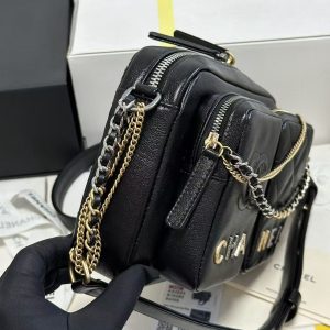 CC 22C Early Spring Crossbody Bags Black Lambskin