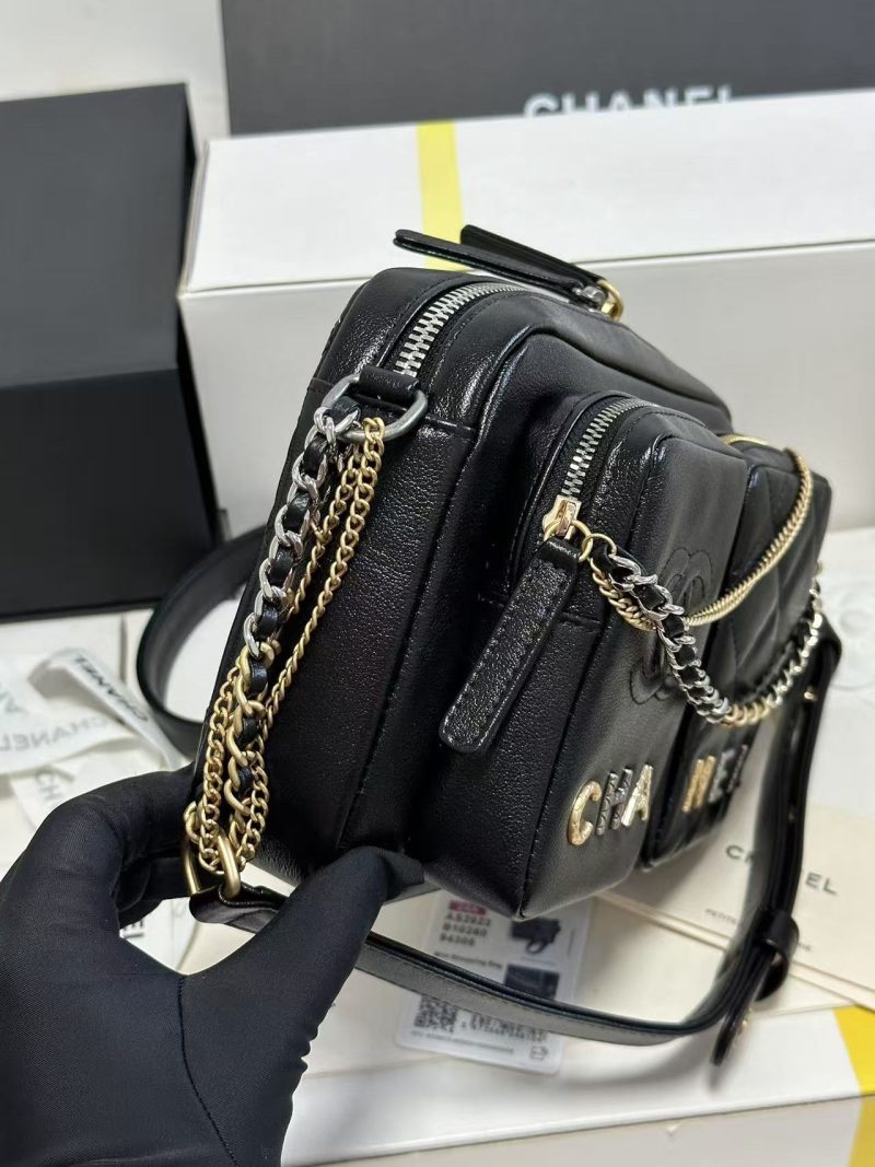 CC 22C Early Spring Crossbody Bags Black Lambskin