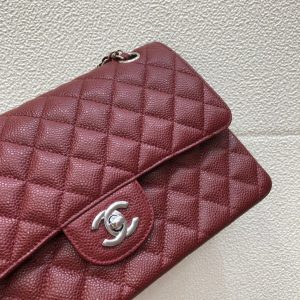 flap bag medium 25 wine caviar shw