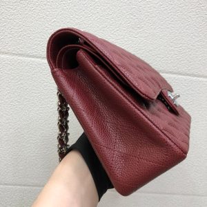 flap bag medium 25 wine caviar shw
