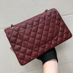 flap bag medium 25 wine caviar shw