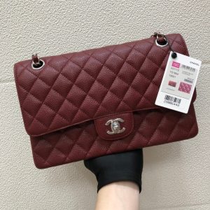 flap bag medium 25 wine caviar shw