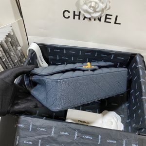 flap bag medium 25 dark blue caviar ghw