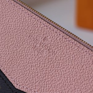 LV M62048 Daily Pouch Brown Ballet Pink Monogram Canvas & Cowhide