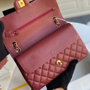 flap bag medium 25 wine caviar ghw