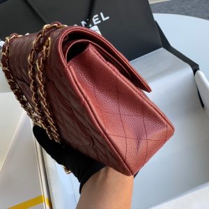 flap bag medium 25 wine caviar ghw