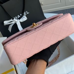 flap bag medium 25 pink caviar ghw