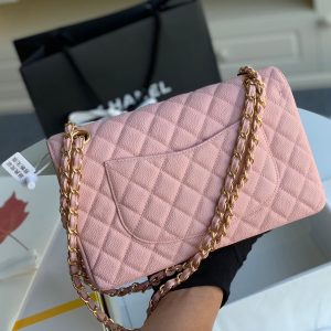 flap bag medium 25 pink caviar ghw
