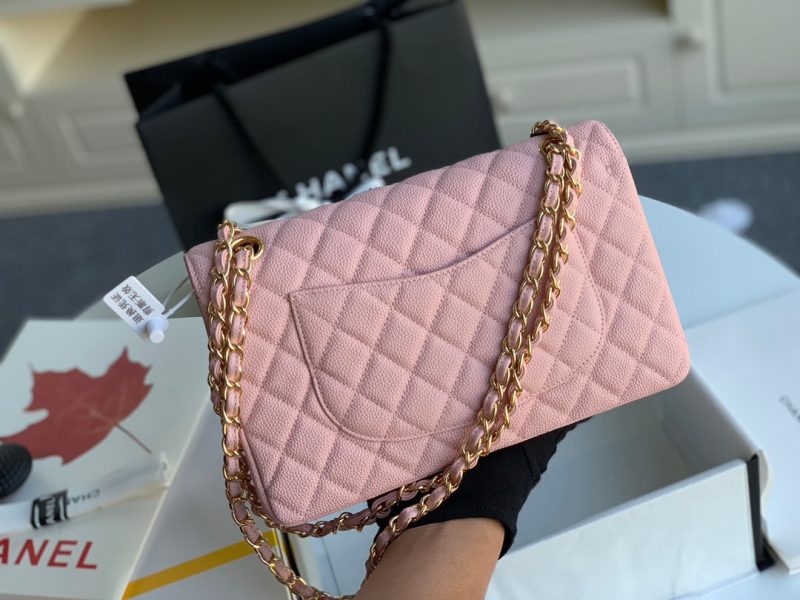 flap bag medium 25 pink caviar ghw