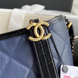20200913_i1599929819_9932_1_jpg Chanel 25 Gabrielle Black Blue 20cm Calfskin 289507